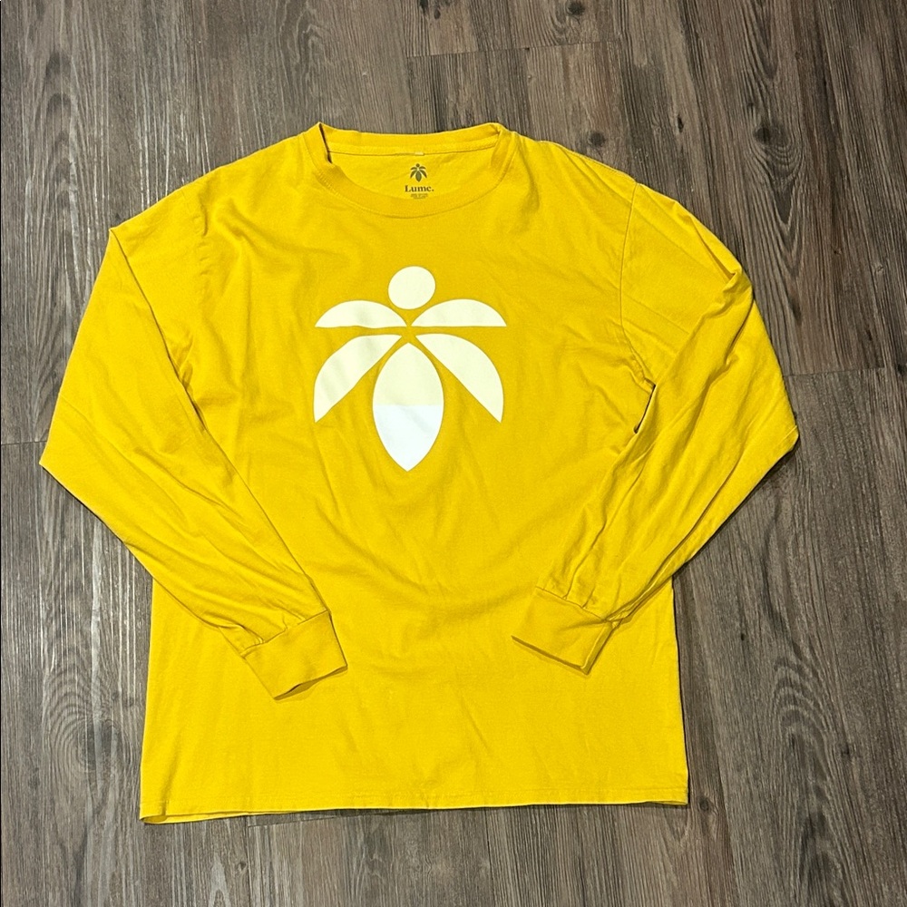 Lemon Yellow Long Sleeve Tee with Iconic Logo